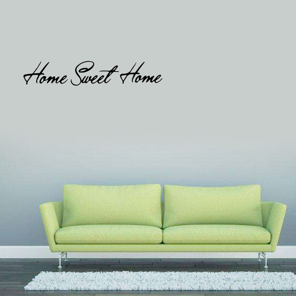 Black PVC Sweet Home Vinyl Wall Decal Removable Room Decor Art Sticker