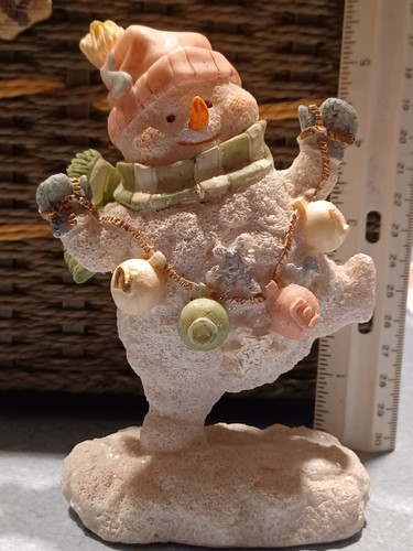 Vintage Snowman Figurine (Pastels) K’s Collection Pink Hat with music note - Picture 3 of 7