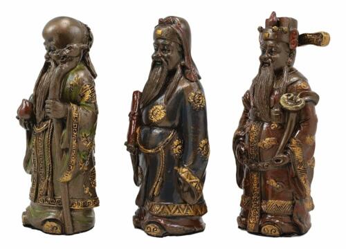 Lot de 3 figurines Ebros Feng Shui Fu Lu Shou Gods vente San Xing trois étoiles célestes