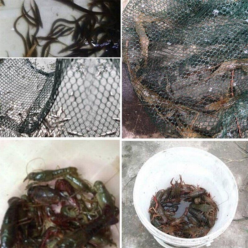 Faltbar Reuse Angeln Fischfalle Köderfischreuse Krebsreuse,Fischernetz Löcher