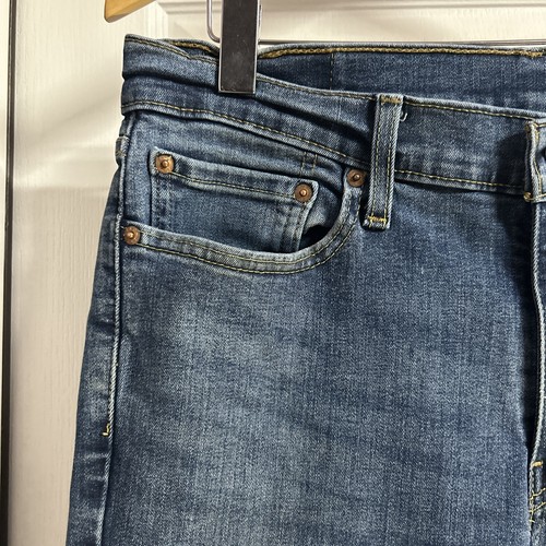 Levis 511 Mens Jeans 33x32* Slim Straight Blue Faded Denim Faded Dark Wash Pants - Picture 3 of 11