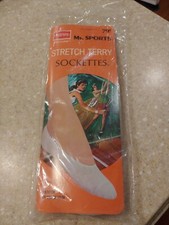 Vintage Womens Socks Stretch Terry Sockettes Cushion Tennis Golf Ms. Sports 9-11