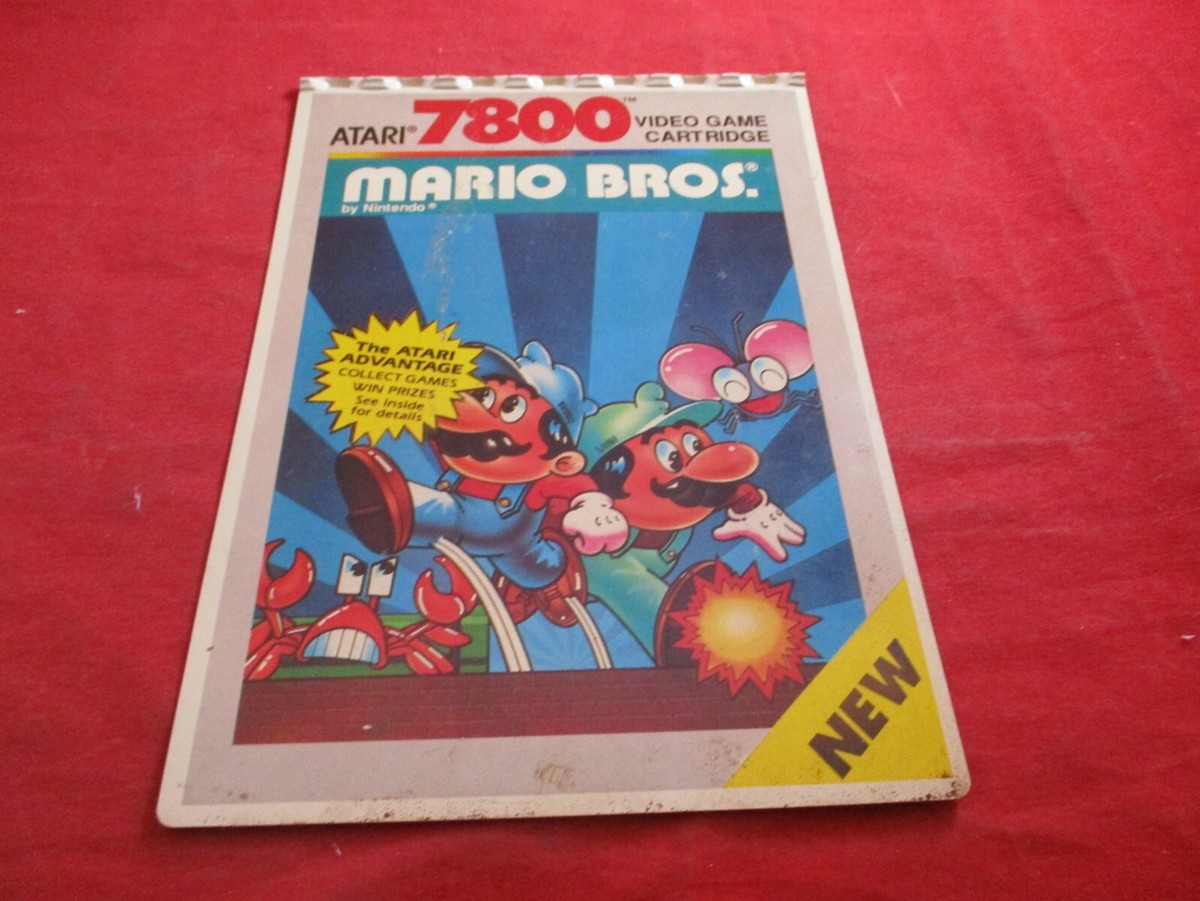 Mario by Nintendo Atari 7800 Vidpro Display Card ONLY Luigi's  Appearance
