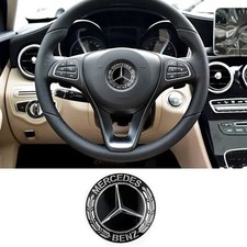 52mm Black Car Steering Wheel Center Badge Emblem Sticker For Mercedes Benz 52mm Black Car Steering Wheel Center Badge Emblem Sticker For Mercedes Benz