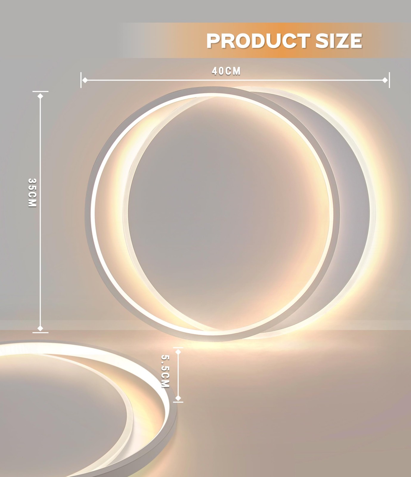 Lampe de plafond moderne à intensité variable avec télécommande pour chambre