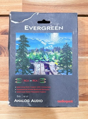 AudioQuest Evergreen RCA to RCA Analog Audio Cable 5m Green