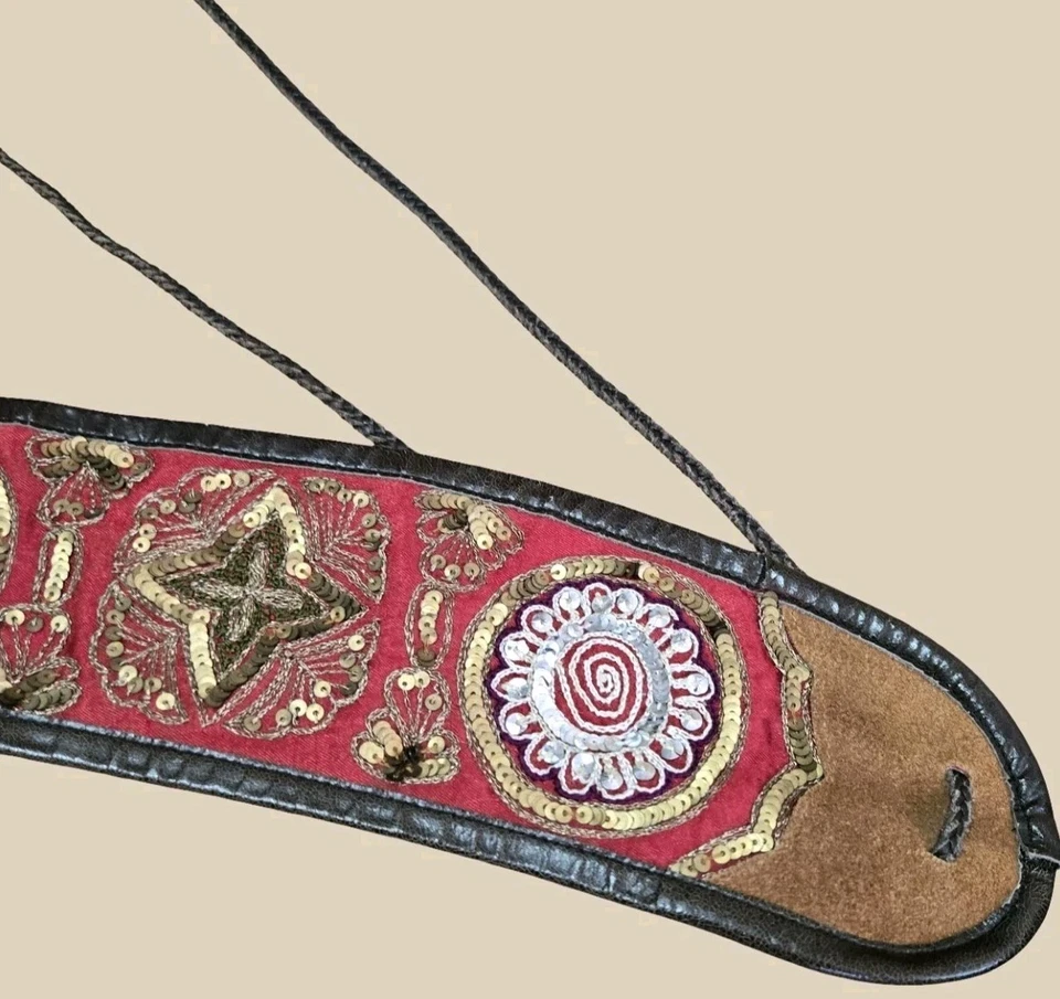 Пояс Abercrombie & Fitch женский размер большой вышитый богемный галстук на талию фестиваль - Изображение 4 из 4