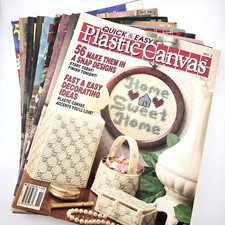Quick  Easy Plastic Canvas Magazine 1989-1995 Lot of 9 Vintage Issues Crafts