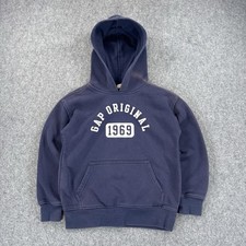 Gap Kids Original 1969 Hoodie Navy Blue Pullover Sweatshirt Fleece Youth Large