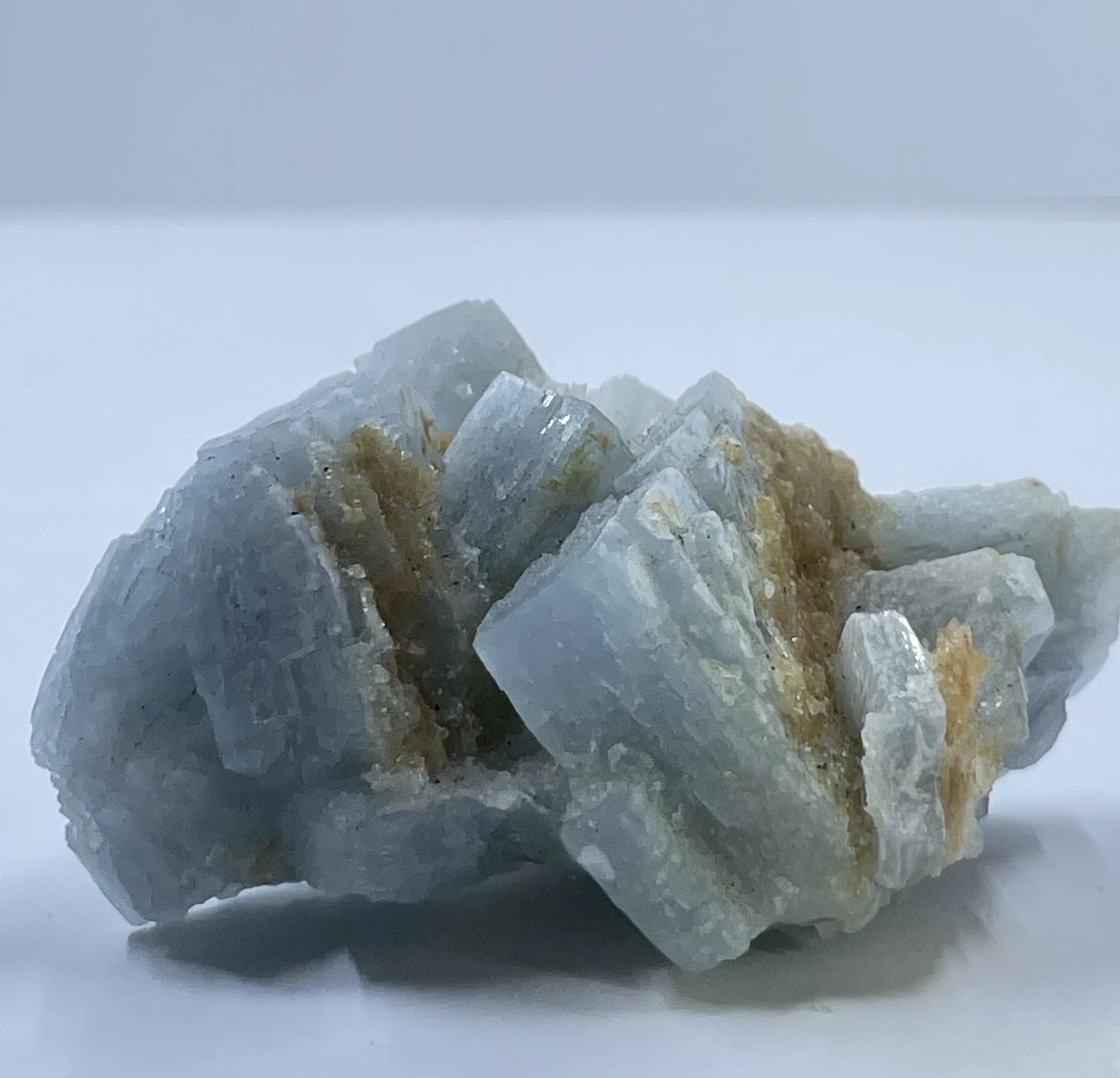 Blue Barite Crystal Cluster Mineral Specimen - Morocco