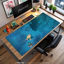 Snorlax Relaxing Gyarados Shadow Pokemon Gaming Mouse Pad Desk Mat Accessories