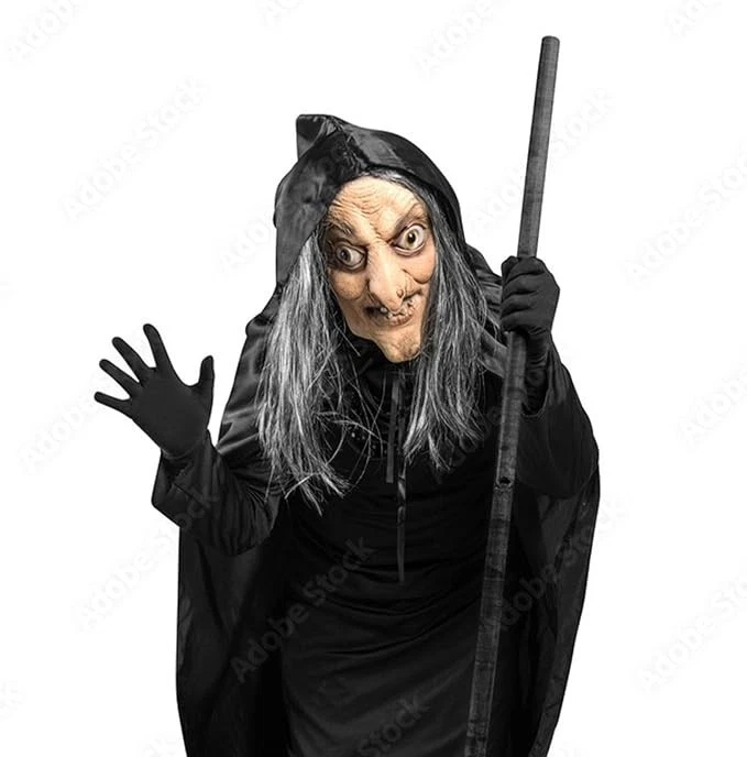 Witch Mask Snow White Queen As Old Woman Horror Halloween Cosplay Wicked Scary ! - Image 2 of 4