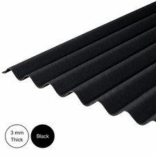 Corrugated Bitumen Roofing Sheets 950 x 2000 x 3mm  Black, Green & Red Available