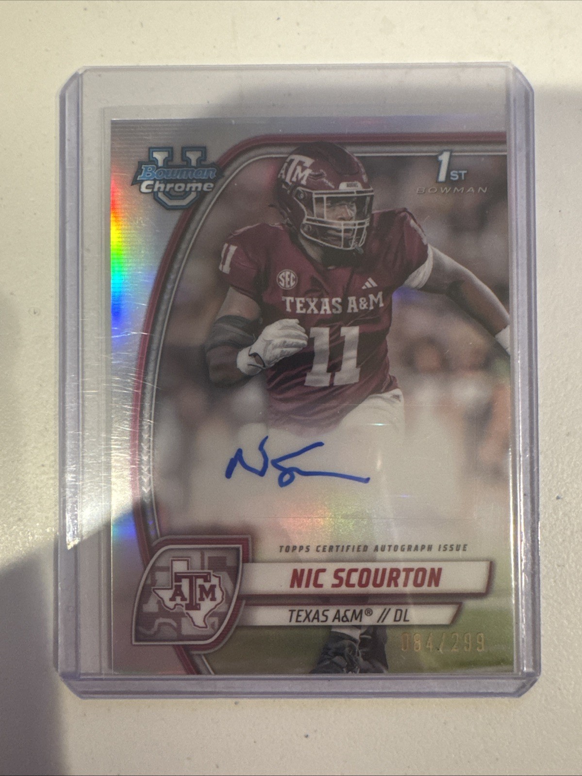 2024 Bowman University Chrome - Chrome Prospect Autographs Nic Scourton #3266