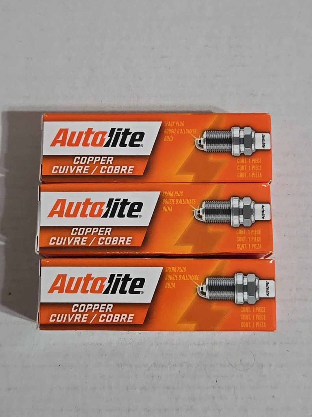 QTY 3 Autolite 4302 Copper Spark Plug Fits 2003-2004 Ferrari Enzo
