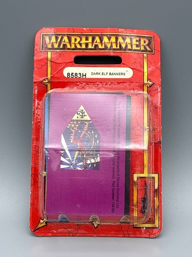 Warhammer 40K Vintage 8583H Dark Elf Banners – Factory Sealed Citadel Transfers