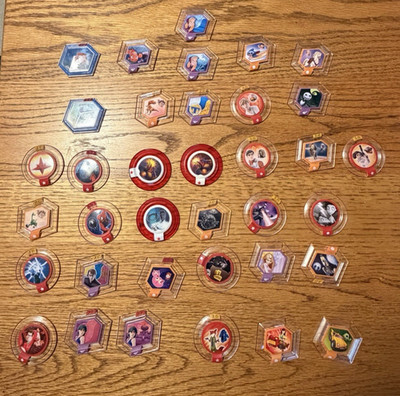Disney Infinity Power Discs lot of 36 from the 1.0 ,2.0 and 3.0 series