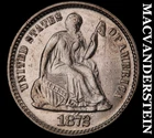 1872 Seated Liberty Half Dime- Scarce Better Date- No Reserve #J9079