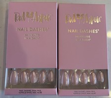 Red Aspen Nail Dashes Press-On Nails Glitter Me Pink, Paisley Short Almond (2)