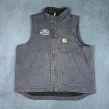 Carhartt Mens Loose Fit Sherpa Lined Mock Neck Vest Gray OV4277-M Size L