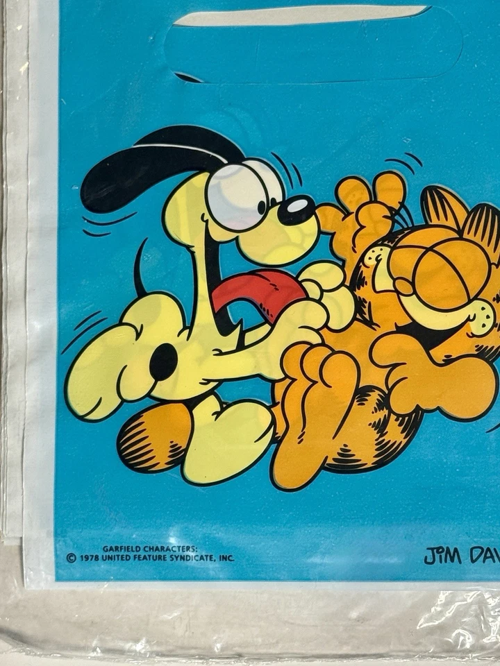 Bolsas de regalo Garfield 1978 vintage 8 quilates nuevas Foto 3 de 4