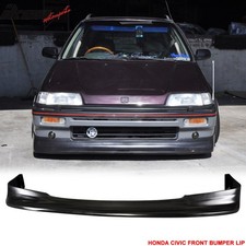 For 88-91 Honda Civic Zenki Style Front Bumper Lip Spoiler Splitter Unpainted Pu For 88-91 Honda Civic Zenki Style Front Bumper Lip Spoiler Splitter Unpainted Pu