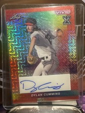 2023 Leaf Vivid #BA-DC1 Dylan Cumming Base Auto Mojo Red #/8