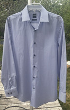 NWOT HUGO BOSS MEN'S JASON SLIM FIT GEOMETRIC PRINT DRESS SHIRT 100 COTTON 41/L