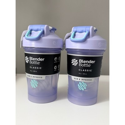Lot of 2 BlenderBottle Classic 20oz Shaker Cup Protein Mixer Lilac NEW