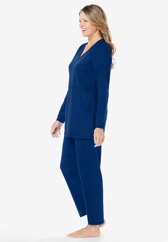 Dreams & Co. Plus Size 2-Piece Lounge Set - Picture 4 of 28