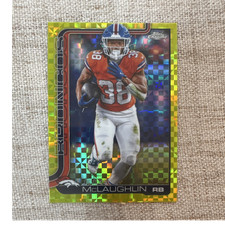 Topps 2025 Chrome Jaleel McLaughlin Broncos Checkerboard #90 Gold