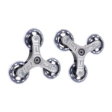 2Pcs Stair Climbing Triangle Wheels Multifunctional Shopping Cart Casters