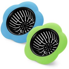 2 Pcs Kitchen Sink Strainer, Upgraded Silicone Sink Drain Strainer Most Kit...
