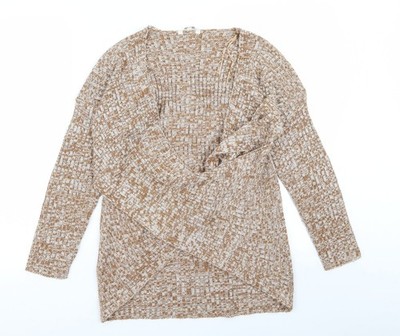 Pep and Co Damen Beige Wickelpullover Größe 8