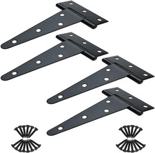 8 Inch T Strap Hinges, Heavy Duty T-Strap Shed Door Hinges Gate Hinges, Tee Hing