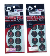 NEW SEALED LOT OF 2 PHITEN MLB BOSTON RED SOXS AUTHENTIC TITANIUM DISCS X30 60