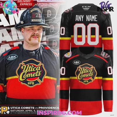Personalized Utica Comets Fire Department 2025 Hockey Shirt All Printed Gift
