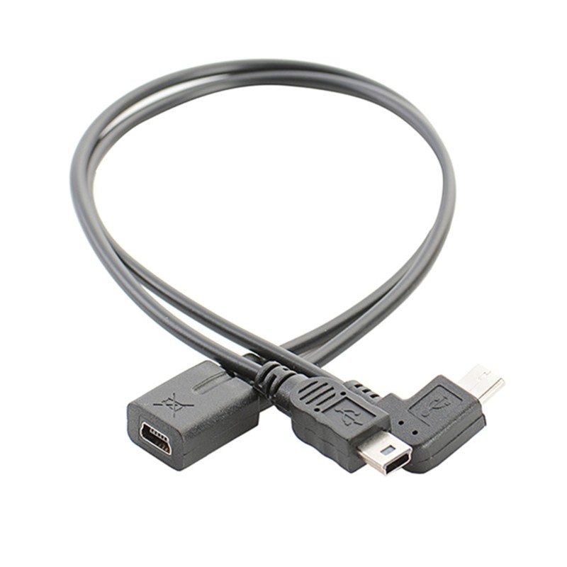 Mini USB Splitter Extender Cable Mini 5p Female to mini 5p Male+Micro Male Cord-image