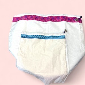 Tory Burch 2 Dustbags , new never used 1 White & Pink purse, 1 white blue shoe