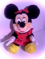 Vintage Disneyland Walt Disney World Minnie Mouse Plush Toy 1970s Polka Dots 12"