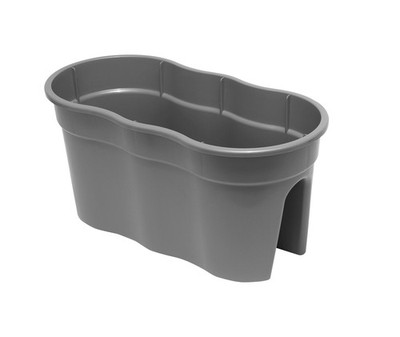 KHW Blumentopf Flowerclip XL 2er Set grau