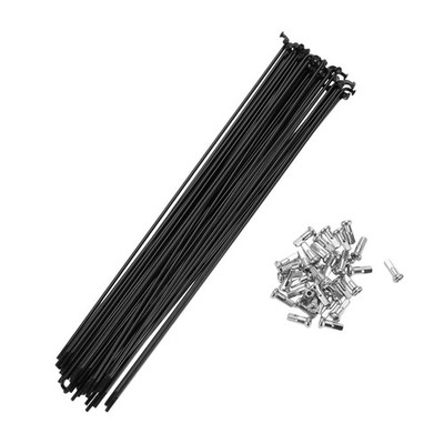 Fahrradspeichen 14G 230mm Mountainbike Speichen aus schwarzem Stahl 36 Stück