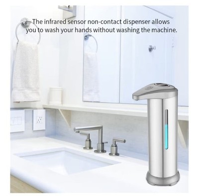 Automatic Touchless Stainless Steel Infrared Induction Soap Dispenser Bathroom