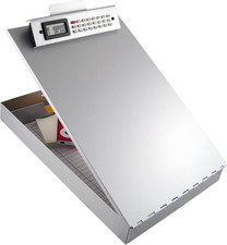 Recycled Aluminum  Storage Clipboard with Calculator Clip, Letter Size, 8.5 X 12