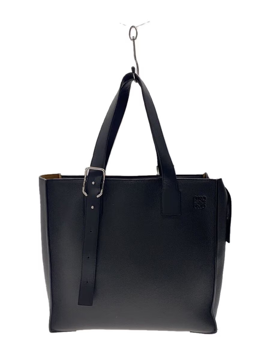 LOEWE Buckle Zip Tote Tote Bag Leather Black from Japan | eBay