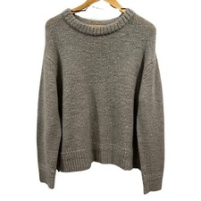 Fashion Nova Gray Acryllic Oversize Crew Neck Sweater Size L