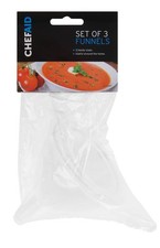 Image of Chef Aid Set of 3 Funnels White 10E01749