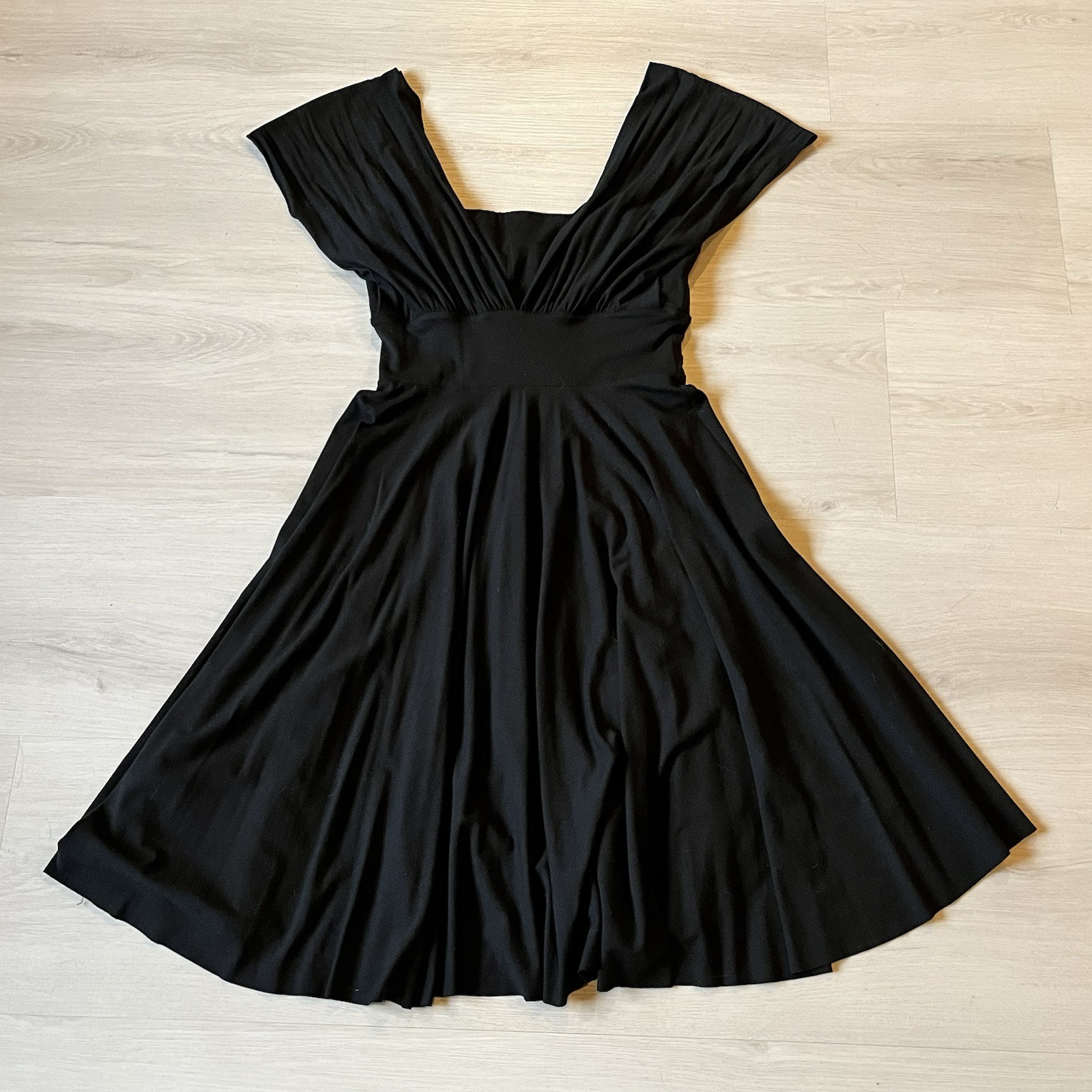 White House Black Market Genius Convertible Fit Flare Dress Black Size 2  NWT | eBay