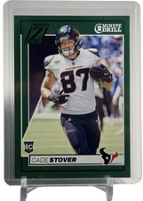 Cade Stover 2024 Panini Zenith RC Auto #118 Green 2 Minute Drill Texans W/Top