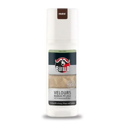 Bufalo Velour-Nubuk Pflege 75ml Wildlederpflege für Schuhe,Taschen und Textilien